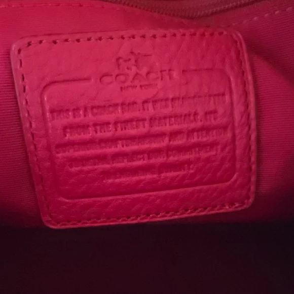 Red Coach Leather Satchel - Picture 6 of 8